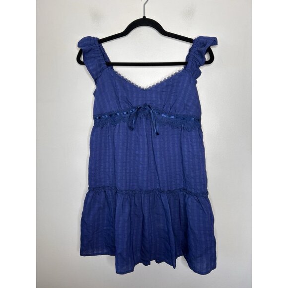 Altar'd State Women's Lilith Mini Blue Dress Sleeveless Size Medium New NWT - Picture 2 of 9